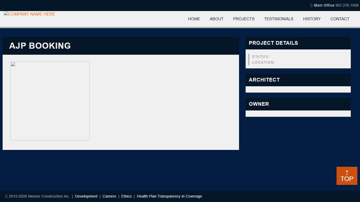 Neeser Construction Inc AJP Booking Neeser Construction Inc